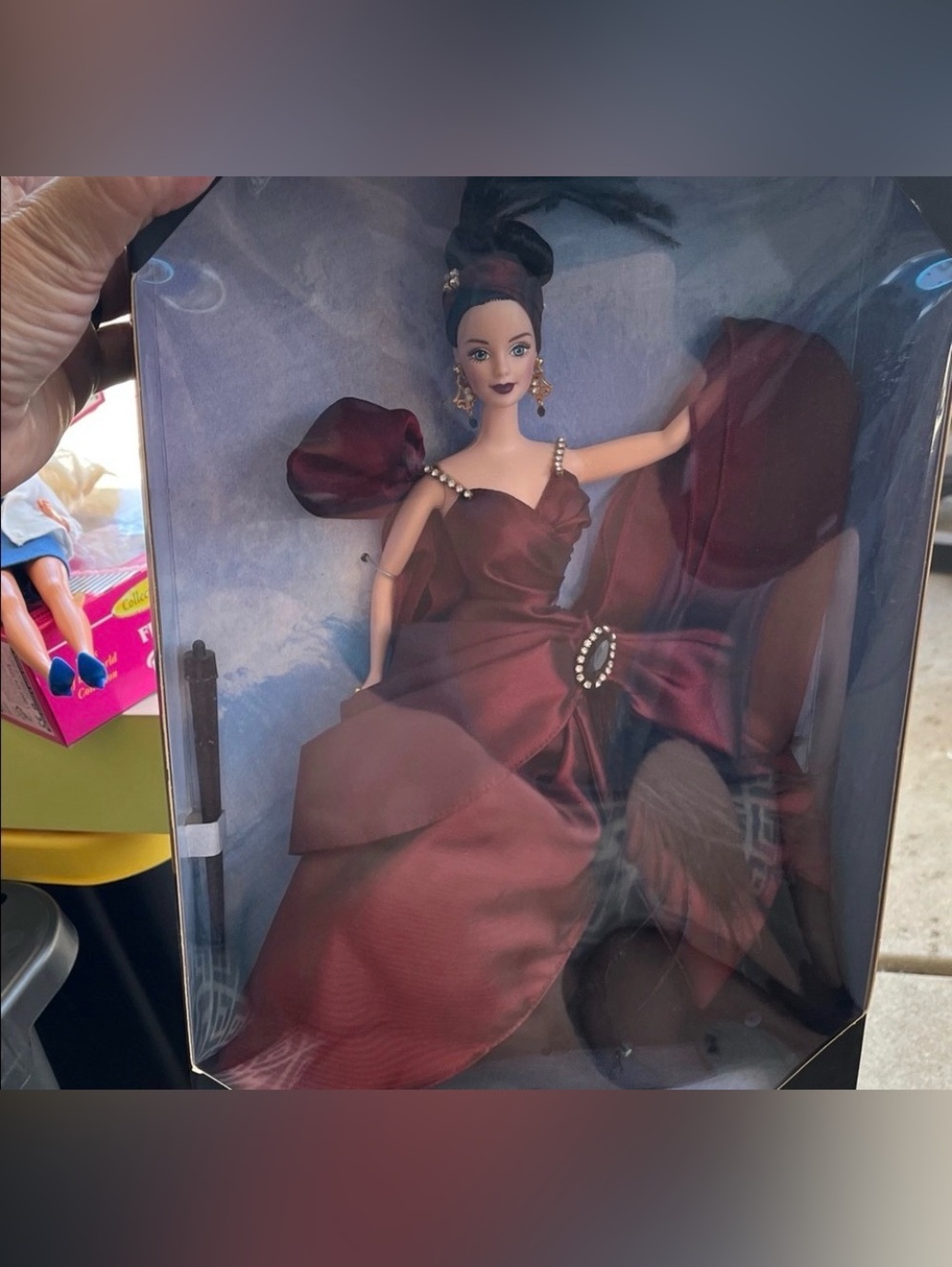 Vintage Moonlight Waltz Barbie in Rich Burgundy Gown
